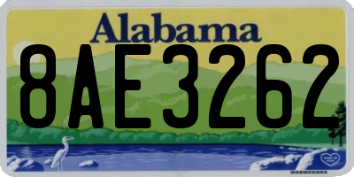 AL license plate 8AE3262