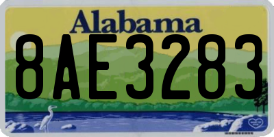 AL license plate 8AE3283