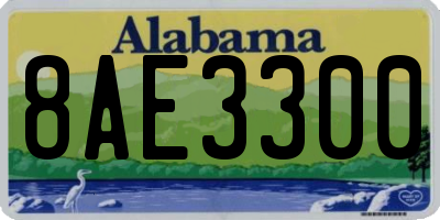 AL license plate 8AE3300