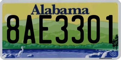 AL license plate 8AE3301