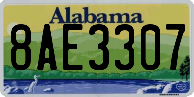 AL license plate 8AE3307