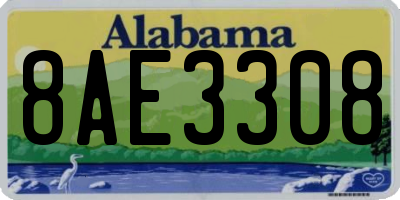 AL license plate 8AE3308