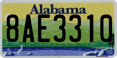 AL license plate 8AE3310