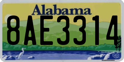 AL license plate 8AE3314