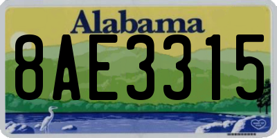 AL license plate 8AE3315