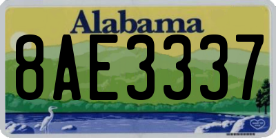AL license plate 8AE3337