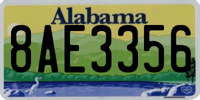 AL license plate 8AE3356
