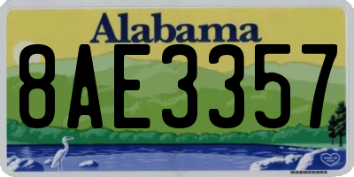 AL license plate 8AE3357