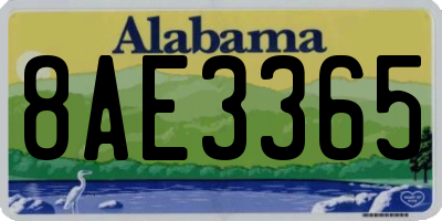 AL license plate 8AE3365