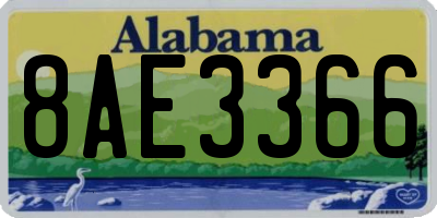 AL license plate 8AE3366