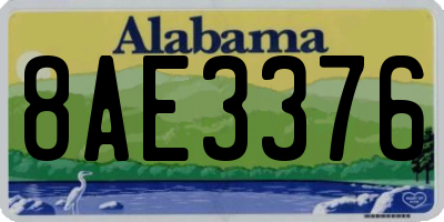 AL license plate 8AE3376