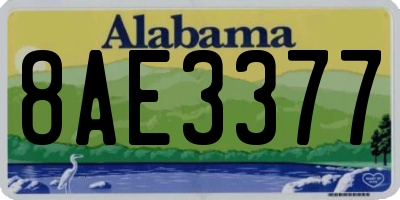 AL license plate 8AE3377