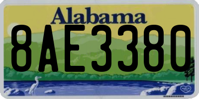 AL license plate 8AE3380