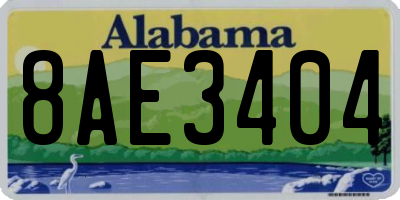 AL license plate 8AE3404