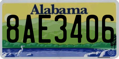 AL license plate 8AE3406