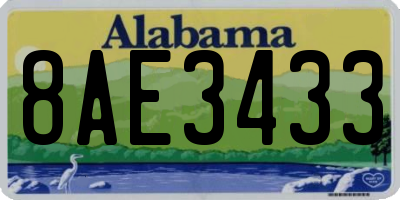AL license plate 8AE3433
