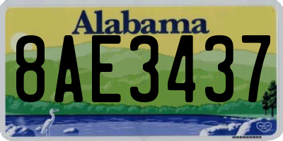 AL license plate 8AE3437