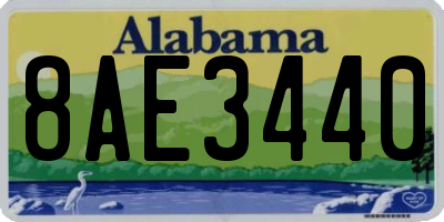 AL license plate 8AE3440
