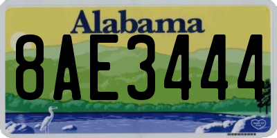 AL license plate 8AE3444