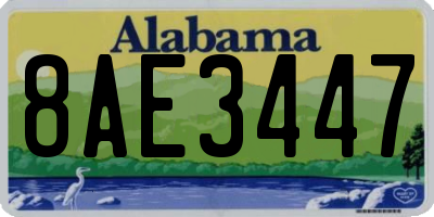 AL license plate 8AE3447