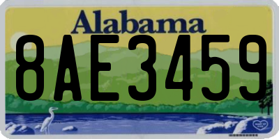 AL license plate 8AE3459