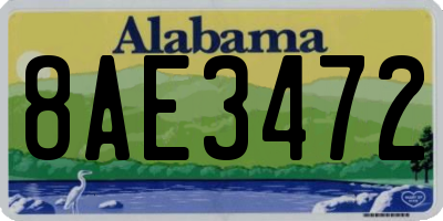 AL license plate 8AE3472