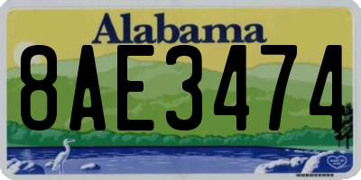 AL license plate 8AE3474