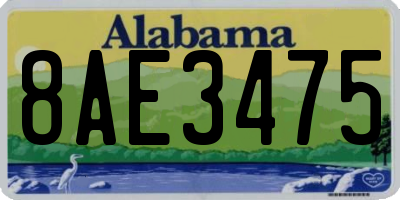 AL license plate 8AE3475
