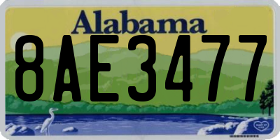 AL license plate 8AE3477