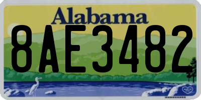 AL license plate 8AE3482