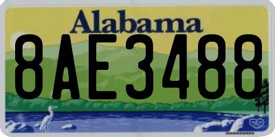 AL license plate 8AE3488