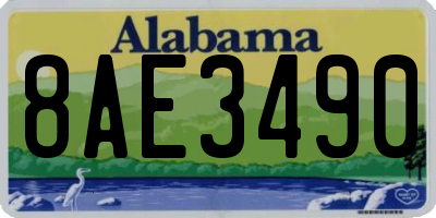 AL license plate 8AE3490