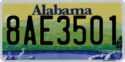AL license plate 8AE3501