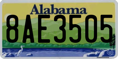 AL license plate 8AE3505