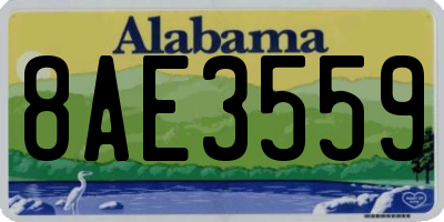 AL license plate 8AE3559