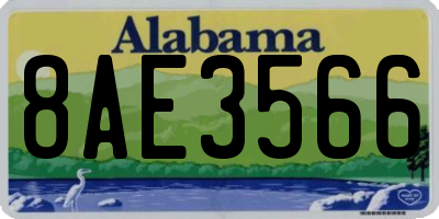 AL license plate 8AE3566