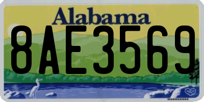 AL license plate 8AE3569