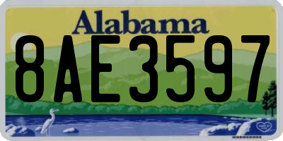 AL license plate 8AE3597