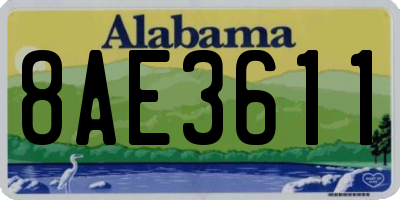 AL license plate 8AE3611