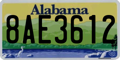 AL license plate 8AE3612