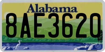 AL license plate 8AE3620