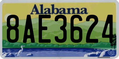AL license plate 8AE3624