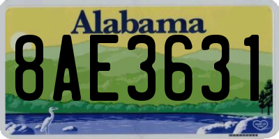 AL license plate 8AE3631