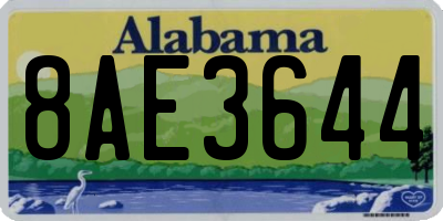 AL license plate 8AE3644