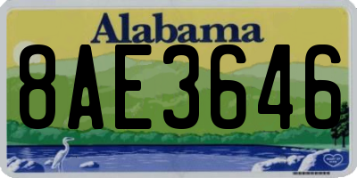 AL license plate 8AE3646