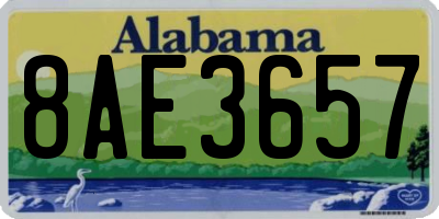 AL license plate 8AE3657