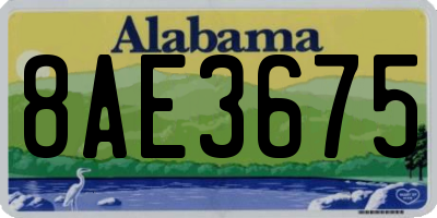 AL license plate 8AE3675
