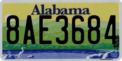 AL license plate 8AE3684
