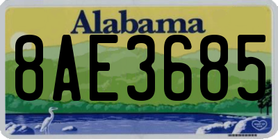 AL license plate 8AE3685