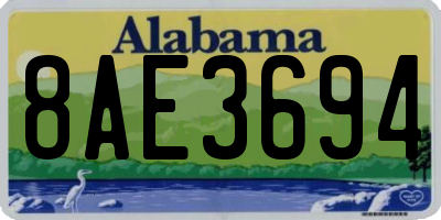 AL license plate 8AE3694